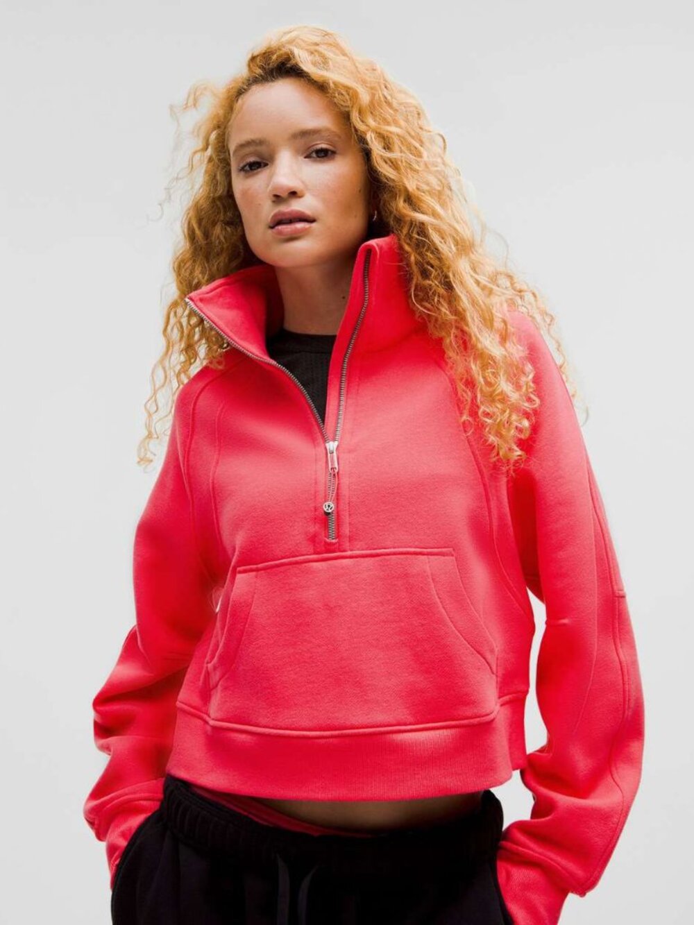 Lululemon Scuba Oversized Funnel-Neck Half Zip Glaze Pink XS/S